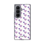 クリアケース［ Stripe Hearts - Purple ］
