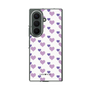 クリアケース［ Stripe Hearts - Purple ］