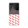 クリアケース［ Stripe Hearts - Red ］