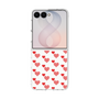 クリアケース［ Stripe Hearts - Red ］