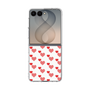 クリアケース［ Stripe Hearts - Red ］