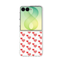 クリアケース［ Stripe Hearts - Red ］