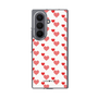 クリアケース［ Stripe Hearts - Red ］