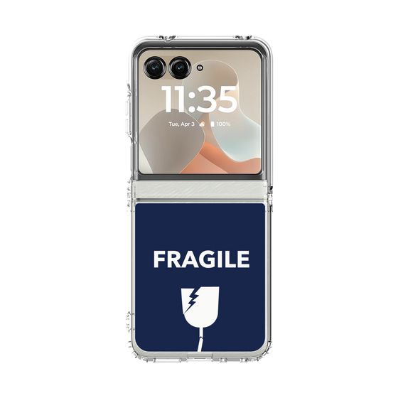 クリアケース［ FRAGILE - Navy ］