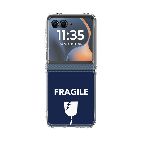 クリアケース［ FRAGILE - Navy ］