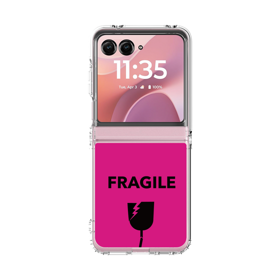 クリアケース［ FRAGILE - Pink ］