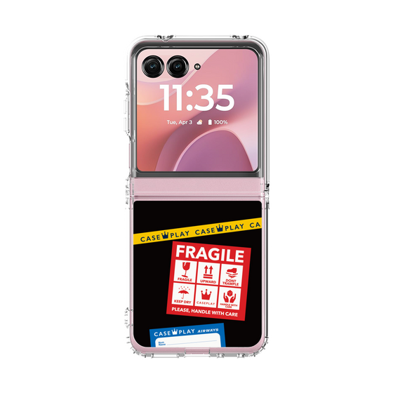 クリアケース［ FRAGILE Stickers - Black ］