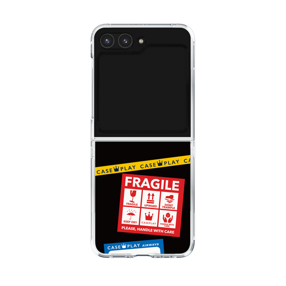 クリアケース［ FRAGILE Stickers - Black ］