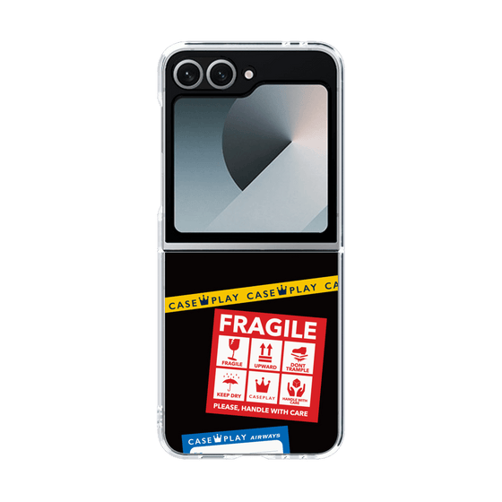 クリアケース［ FRAGILE Stickers - Black ］