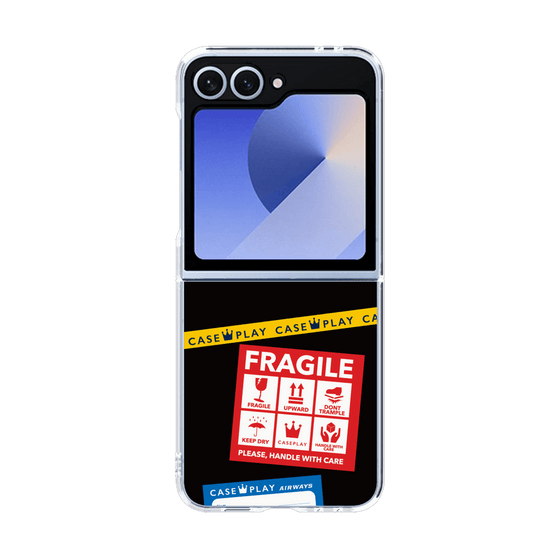 クリアケース［ FRAGILE Stickers - Black ］