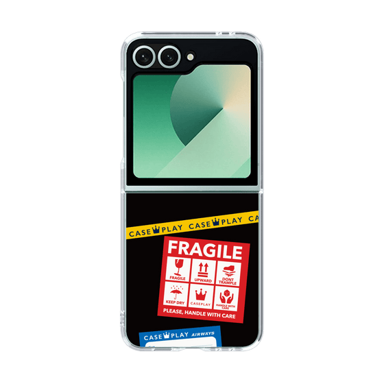 クリアケース［ FRAGILE Stickers - Black ］