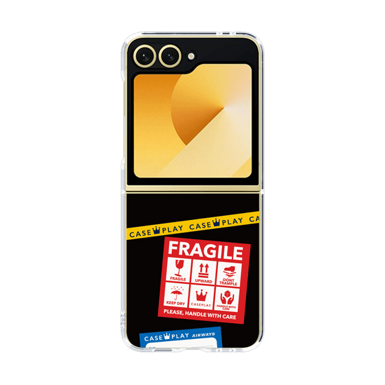 クリアケース［ FRAGILE Stickers - Black ］