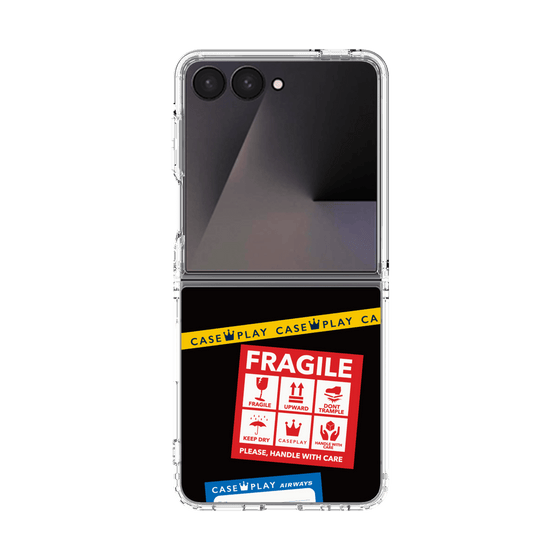 クリアケース［ FRAGILE Stickers - Black ］
