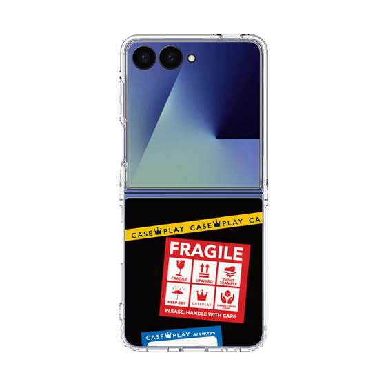 クリアケース［ FRAGILE Stickers - Black ］