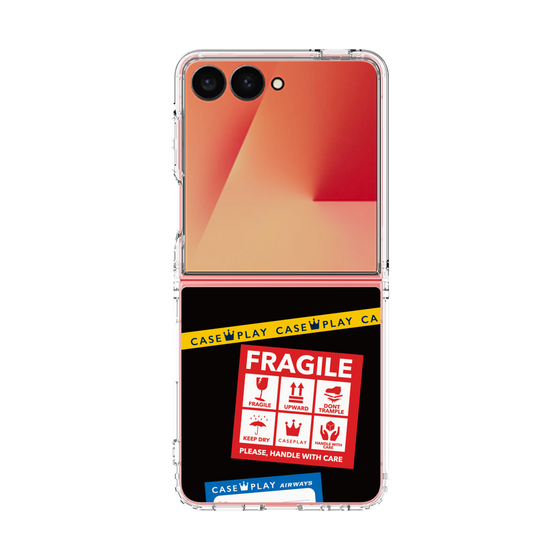 クリアケース［ FRAGILE Stickers - Black ］