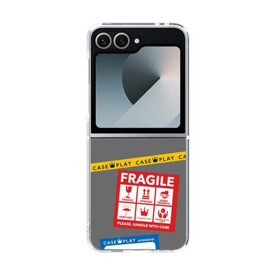 クリアケース［ FRAGILE Stickers - Gray ］