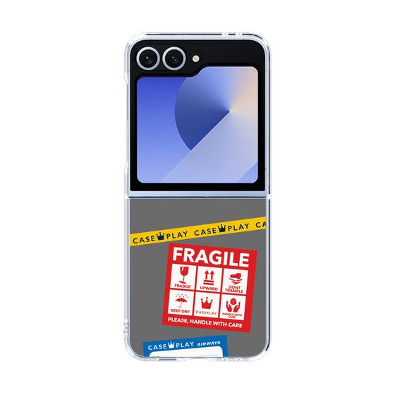 クリアケース［ FRAGILE Stickers - Gray ］