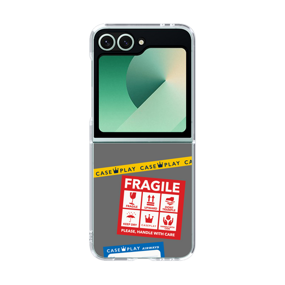 クリアケース［ FRAGILE Stickers - Gray ］
