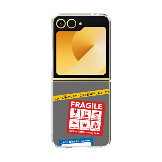 クリアケース［ FRAGILE Stickers - Gray ］