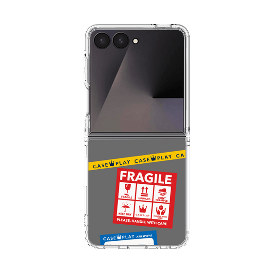クリアケース［ FRAGILE Stickers - Gray ］