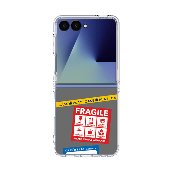 クリアケース［ FRAGILE Stickers - Gray ］
