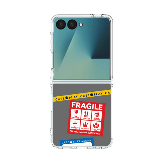 クリアケース［ FRAGILE Stickers - Gray ］