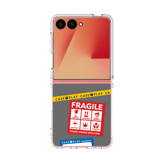 クリアケース［ FRAGILE Stickers - Gray ］