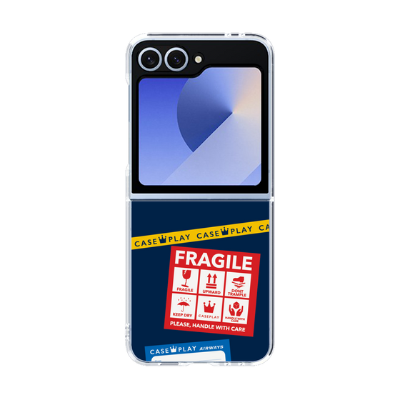 クリアケース［ FRAGILE Stickers - Navy ］
