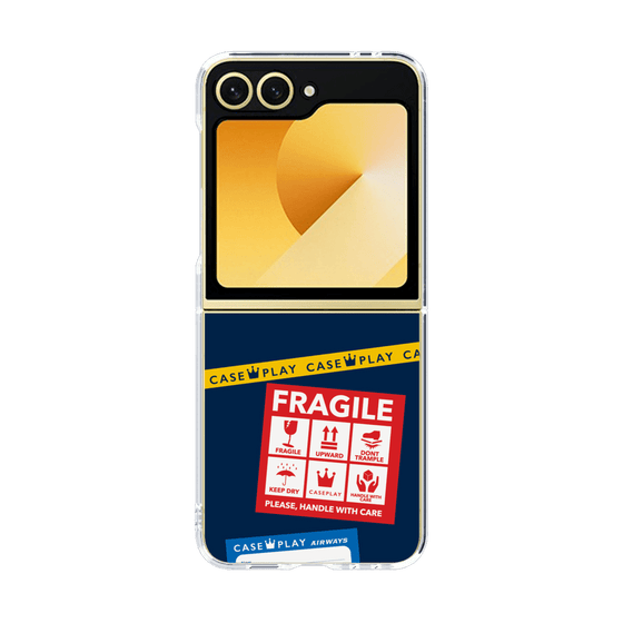 クリアケース［ FRAGILE Stickers - Navy ］