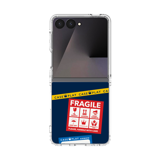 クリアケース［ FRAGILE Stickers - Navy ］