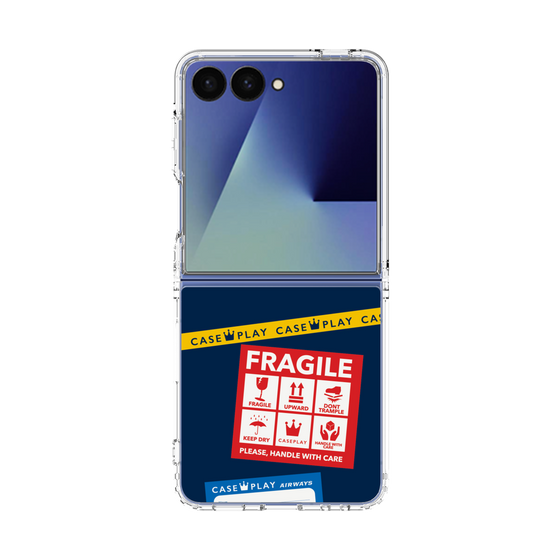 クリアケース［ FRAGILE Stickers - Navy ］