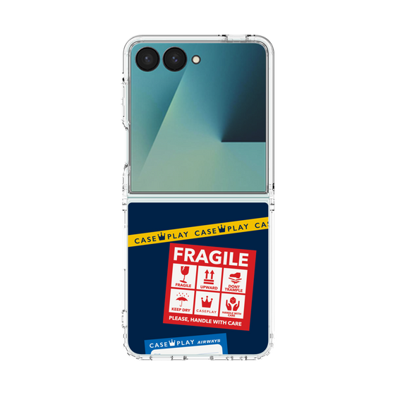 クリアケース［ FRAGILE Stickers - Navy ］