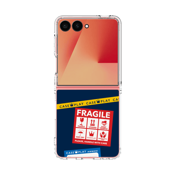 クリアケース［ FRAGILE Stickers - Navy ］