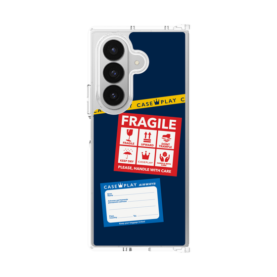 クリアケース［ FRAGILE Stickers - Navy ］