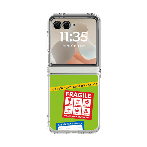 クリアケース［ FRAGILE Stickers - Green ］