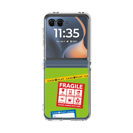 クリアケース［ FRAGILE Stickers - Green ］