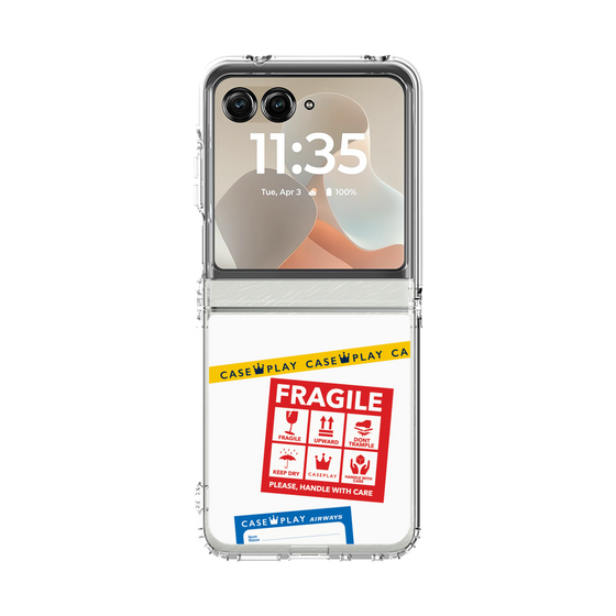 クリアケース［ FRAGILE Stickers - White ］