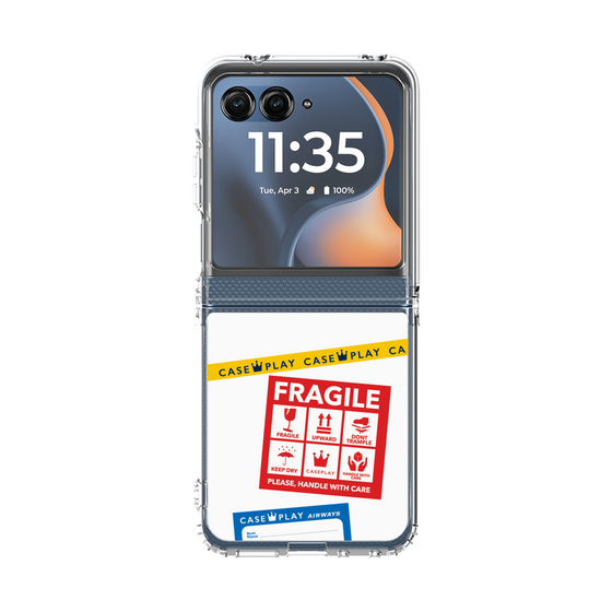 クリアケース［ FRAGILE Stickers - White ］
