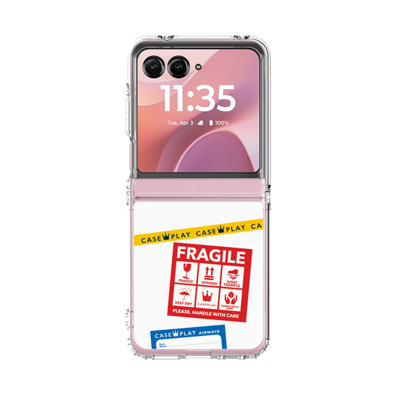 クリアケース［ FRAGILE Stickers - White ］