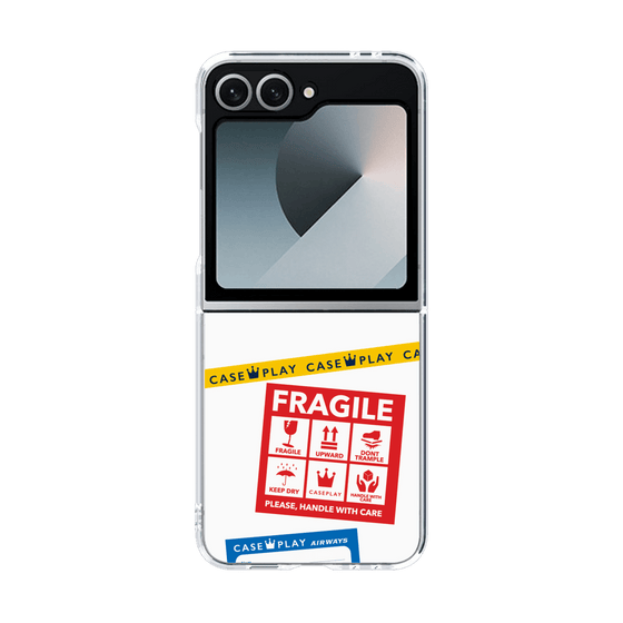 クリアケース［ FRAGILE Stickers - White ］