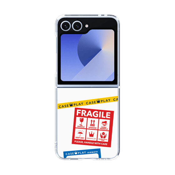 クリアケース［ FRAGILE Stickers - White ］