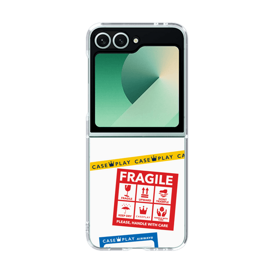 クリアケース［ FRAGILE Stickers - White ］