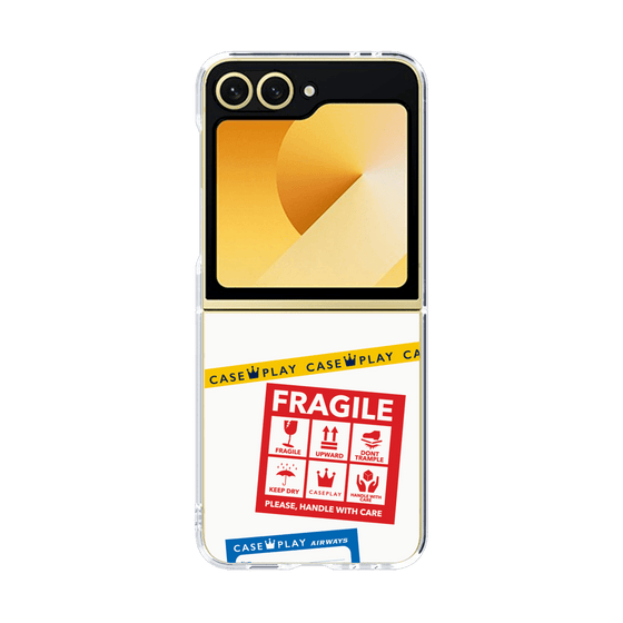 クリアケース［ FRAGILE Stickers - White ］