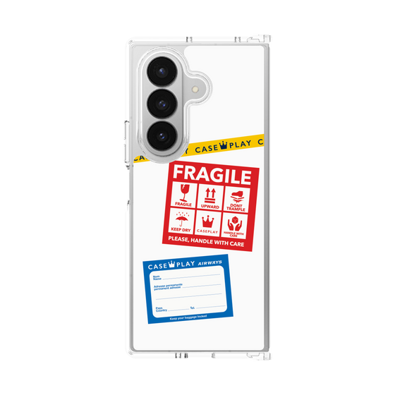 クリアケース［ FRAGILE Stickers - White ］