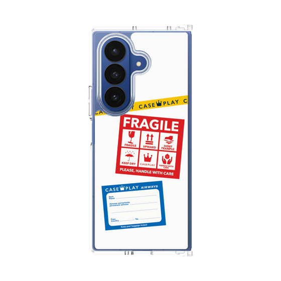 クリアケース［ FRAGILE Stickers - White ］