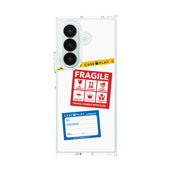 クリアケース［ FRAGILE Stickers - White ］