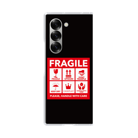 クリアケース［ FRAGILE Sticker - Black ］