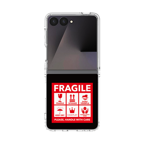 クリアケース［ FRAGILE Sticker - Black ］