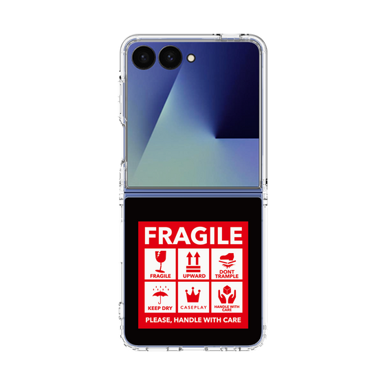 クリアケース［ FRAGILE Sticker - Black ］