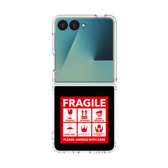 クリアケース［ FRAGILE Sticker - Black ］
